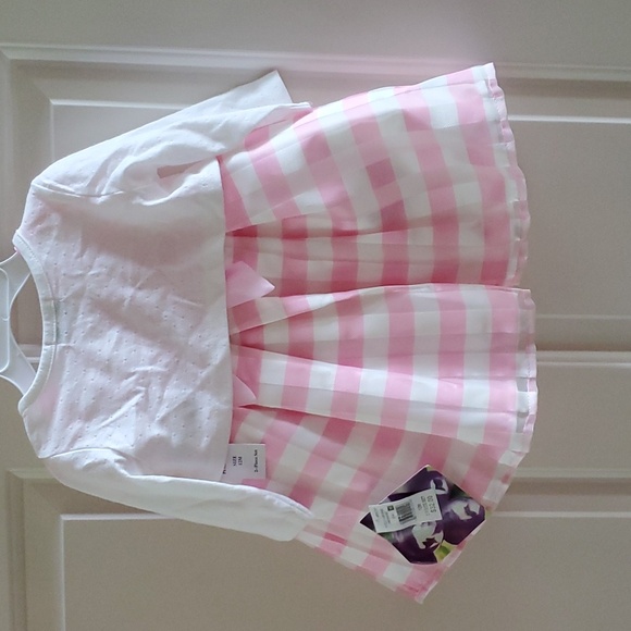 Baby Toddler Girls Pink Striped Party Dress Shrug Size 12 18 24 months 2T 3T NWT - Picture 3 of 6